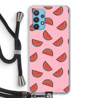 Watermeloen: Samsung Galaxy A32 4G Transparant Hoesje met koord