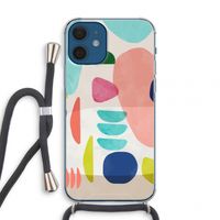 Bold Rounded Shapes: iPhone 12 mini Transparant Hoesje met koord