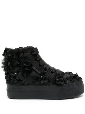 Viktor & Rolf x Superga baskets montantes à fleurs - Noir