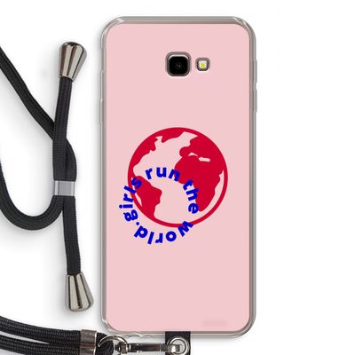 Run The World: Samsung Galaxy J4 Plus Transparant Hoesje met koord