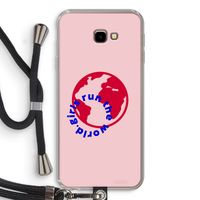Run The World: Samsung Galaxy J4 Plus Transparant Hoesje met koord
