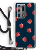 Framboosjes: Huawei P40 Pro Plus Transparant Hoesje met koord