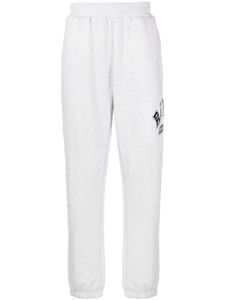 izzue pantalon de jogging à logo appliqué - Gris