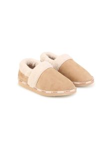 Chloé Kids chaussons texturés à logo imprimé - Tons neutres