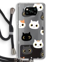 Katten: Xiaomi Poco X3 Pro Transparant Hoesje met koord