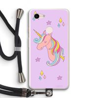 Roze eenhoorn: Pixel 3 XL Transparant Hoesje met koord