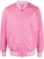 Alexander McQueen veste bomber à logo imprimé - Rose - thumbnail