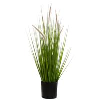 Atmosphera siergras kunstplant - grasplant sprieten - donkergroen - H70 cm - in pot - pvc - thumbnail