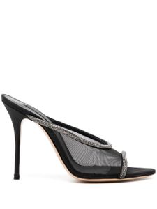 Casadei mules Mimì 100 mm en mesh - Noir