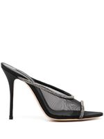 Casadei mules Mimì 100 mm en mesh - Noir