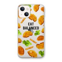 Eat Balanced: iPhone 13 mini Transparant Hoesje Eat Balanced: iPhone 13 mini Transparant Hoesje