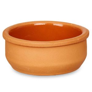 Set 6x tapas/creme brulee serveer schaaltjes terracotta/bruin 8x4 cm - Snack en tapasschalen