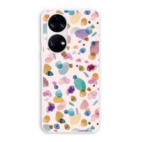 Terrazzo Memphis Pink: Huawei P50 Transparant Hoesje