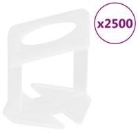 Nivelleerklemmen voor tegels 2500 st 1,5 mm Nivelleerklemmen voor tegels 2500 st 1,5 mm