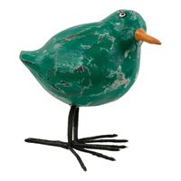 Beeldje Ronde Houten Vogel - Groen - thumbnail