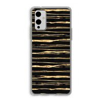 Gouden strepen: OnePlus 9 Transparant Hoesje
