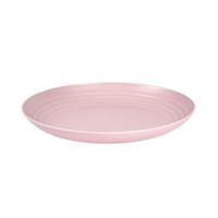 PlasticForte Bord - D25 cm - roze - kunststof - rond - camping bord - dinerbord