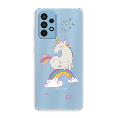 Regenboog eenhoorn: Samsung Galaxy A52 Transparant Hoesje