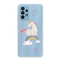 Regenboog eenhoorn: Samsung Galaxy A52 Transparant Hoesje