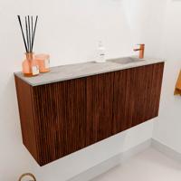 Toiletmeubel Mondiaz Joya Dlux | 90 cm | Meubelkleur Ruby | Faye wastafel Glace Wasbak Rechts | 1 kraangat