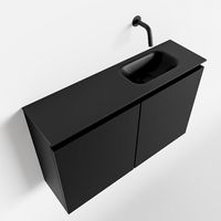 Toiletmeubel Mondiaz Ture | 80 cm | Meubelkleur Urban | Eden wastafel Urban Rechts | Zonder kraangat
