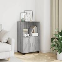 Rolkast 55x40x91 cm bewerkt hout grijs sonoma eikenkleurig