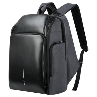 Bopai 851-010128 Business anti-diefstal waterdichte grote capaciteit dubbele schoudertas met USB opladen poort grootte: 34x19x43cm (zwart)