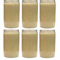 Grafkaars/gedenklicht - 6x - wit - 6 x 10 cm - 3 dagen brandtijd