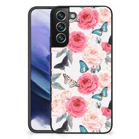Samsung Galaxy S22 Plus Bloemen Hoesje Butterfly Roses