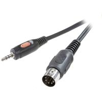 SpeaKa Professional SP-7869804 DIN-aansluiting / Jackplug Audio Aansluitkabel [1x Diodestekker 5-polig (DIN) - 1x Jackplug male 3,5 mm] 1.50 m Zwart