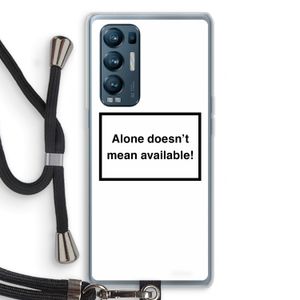 Alone: Oppo Find X3 Neo Transparant Hoesje met koord