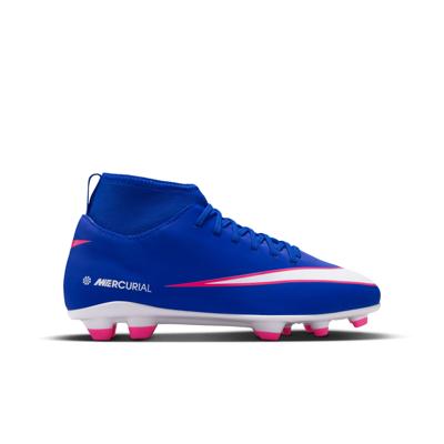 Nike Mercurial Superfly 10 Club Gras / Kunstgras Voetbalschoenen (MG) Kids Blauw Wit Felroze Nike Mercurial Superfly 10 Club Gras / Kunstgras Voetbalschoenen (MG) Kids Blauw Wit Felroze