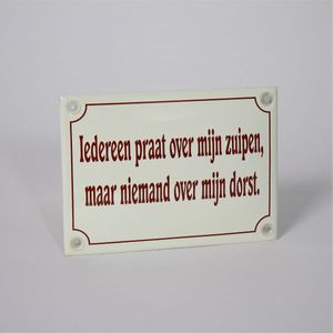 Emaille Funbord / Iedereen praat over