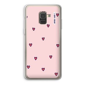 Hartjes: Samsung Galaxy A8 (2018) Transparant Hoesje