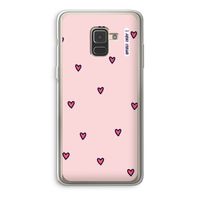 Hartjes: Samsung Galaxy A8 (2018) Transparant Hoesje