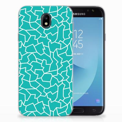 Samsung Galaxy J7 2017 | J7 Pro | Hoesje maken | Cracks Blue