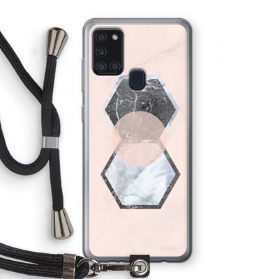 Creatieve toets: Samsung Galaxy A21s Transparant Hoesje met koord