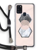 Creatieve toets: Samsung Galaxy A21s Transparant Hoesje met koord