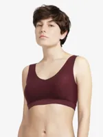 Chantelle Bralette top met vulling - Soft Stretch - Padded top - Bralette / BH Top naadloos dames - Rood - zwart - Huidskleur