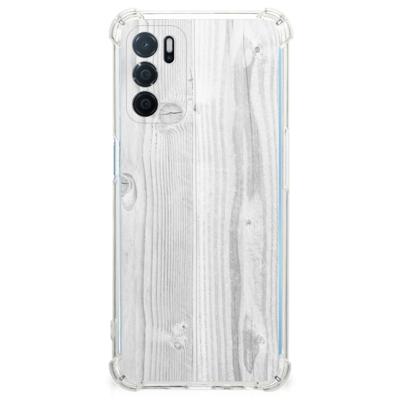 OPPO A16 | A16s | A54s Stevig Telefoonhoesje White Wood OPPO A16 | A16s | A54s Stevig Telefoonhoesje White Wood