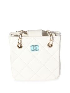 CHANEL Pre-Owned sac à bandoulière matelassé à logo CC - Blanc