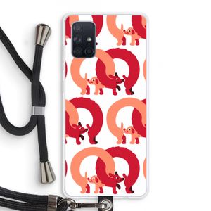 Dogs: Samsung Galaxy A71 Transparant Hoesje met koord