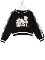 Monnalisa sweat crop à imprimé Daisy - Noir