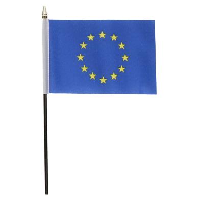 Europa - mini vlaggetje van 10 x 15 cm op stokje - Landen vlag - H27 cm