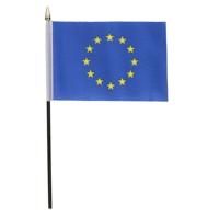 Europa - mini vlaggetje van 10 x 15 cm op stokje - Landen vlag - H27 cm