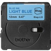 Brother BTAG-L33 labelprinter-tape Blauw op lichtblauw Brother BTAG-L33 labelprinter-tape Blauw op lichtblauw