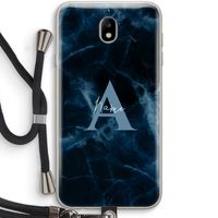 Midnight Marble: Samsung Galaxy J7 (2017) Transparant Hoesje met koord