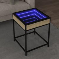 Salontafel met Infinity LED 40x40x51 cm sonoma eikenkleurig