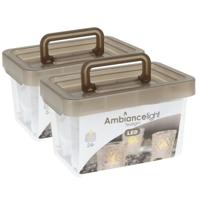 Ambiance light waxinelichtjes - 48x stuks - LED - batterijen - D3,8 cm - kaarsen Ambiance light waxinelichtjes - 48x stuks - LED - batterijen - D3,8 cm - kaarsen