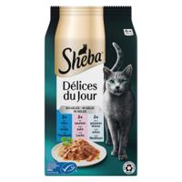 Sheba Délices du Jour met tonijn, zalm en witvis in gelei natvoer kat Per 3